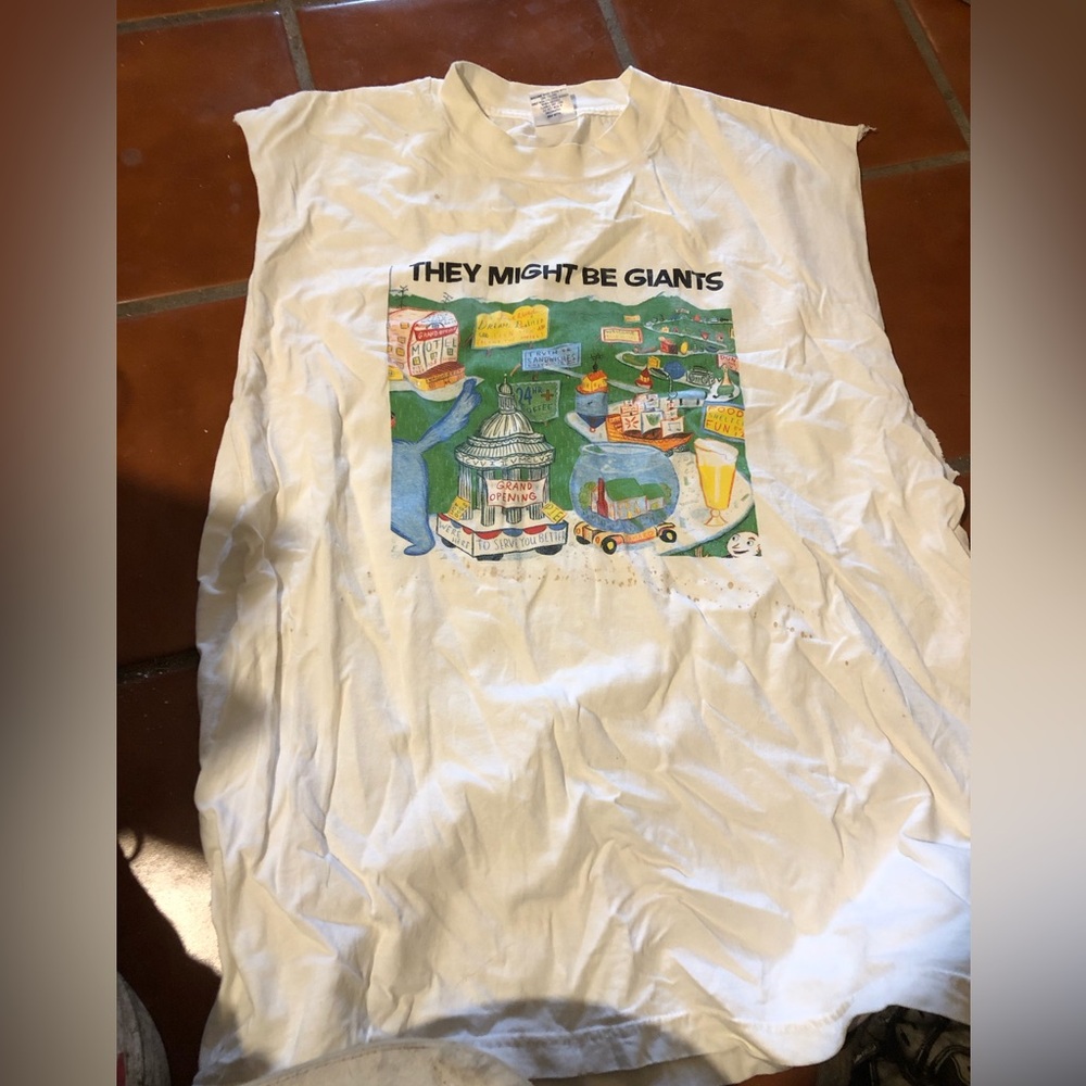 VINTAGE THEY MIGHT BE GIANTS TSHIRT XL DISTRESSED